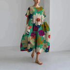 Elegante damesjurk met print | Soepel en stijlvol