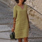 Petra - Comfortabele Linnen Zomerjurk