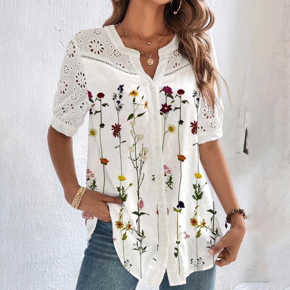Maelle - Vrolijke Blouse Met Speelse Print En Perfecte Pasvorm