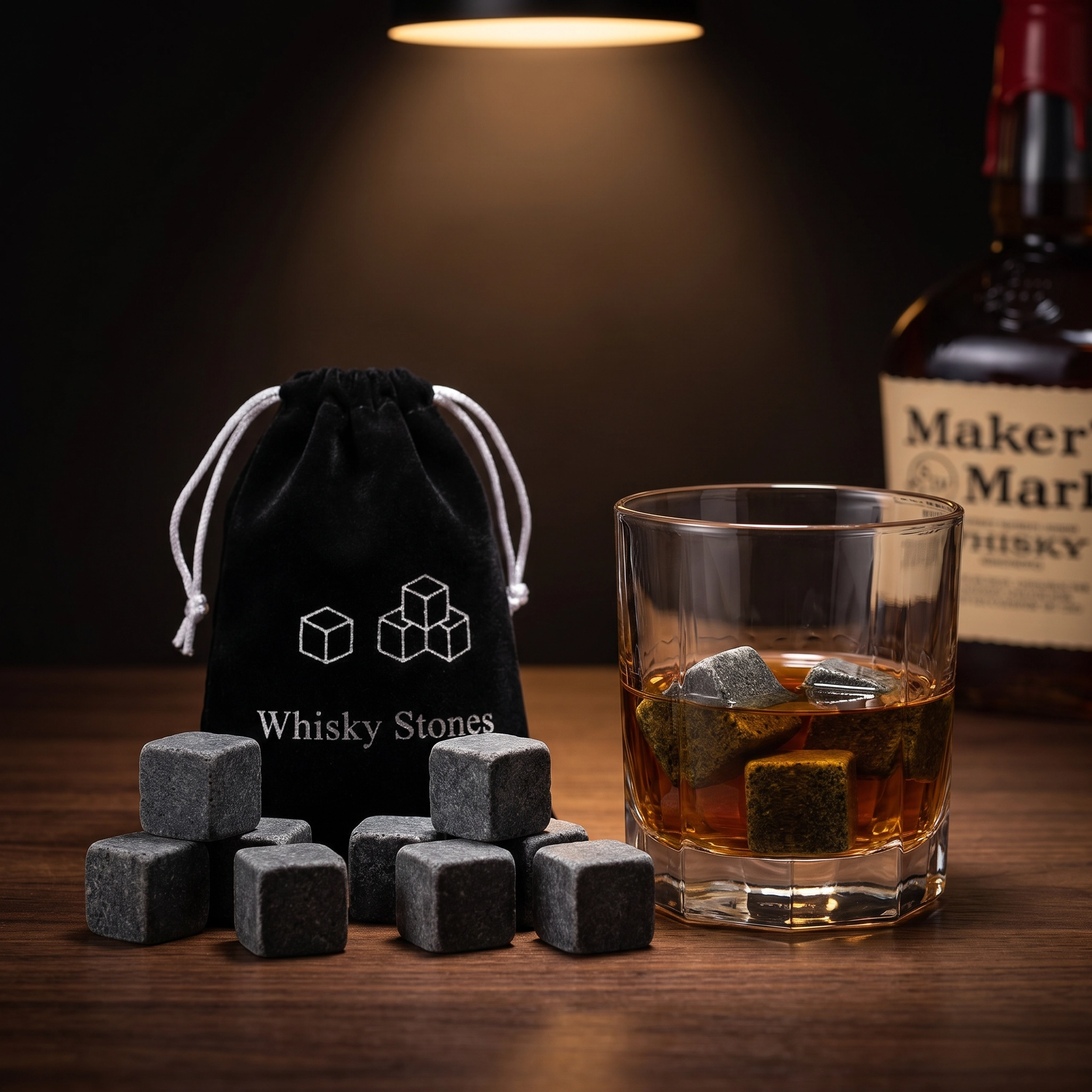 Whiskystenen Matthieu en Claire — Set van 9